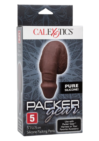 Calexotics Packer Gear Silicone Packing Penis 5" - Chocolate