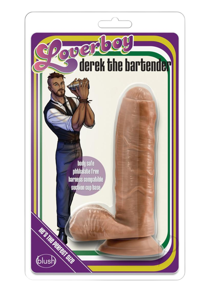 Loverboy Derek The Bartender Dildo with Balls 5.5"