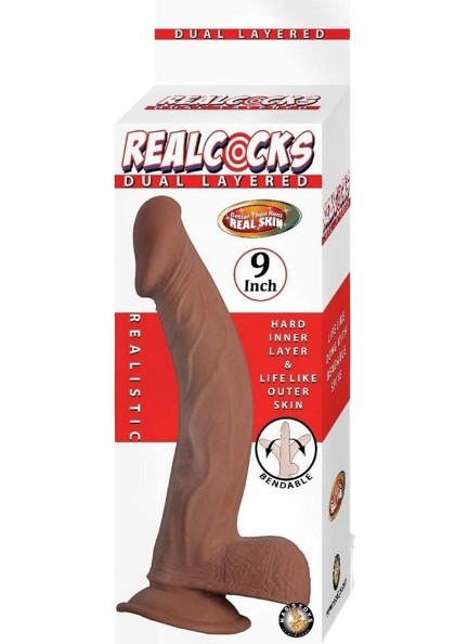 Realcocks Dual Layered Bendable Dildo 9"