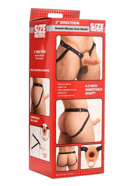 Size Matters 2" Smooth Silicone Penis Sheath 6.3"