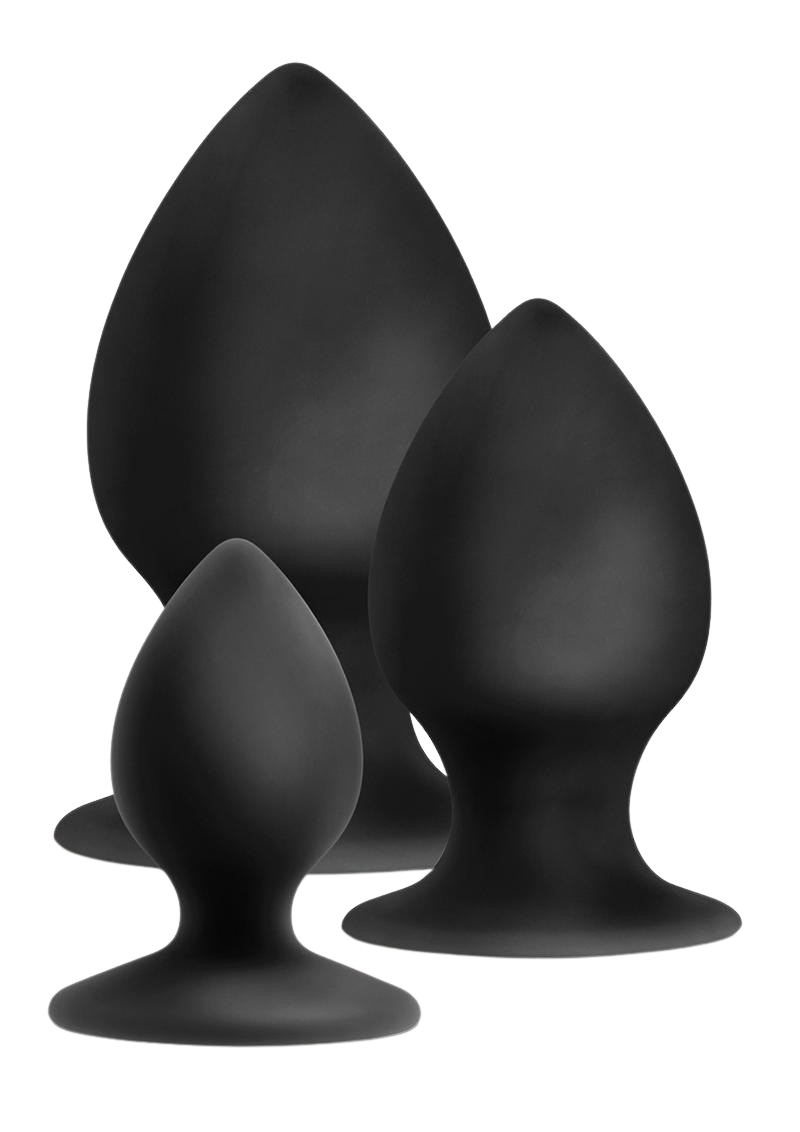Anal Adventures Platinum Stout Plug Kit (Set of 3)