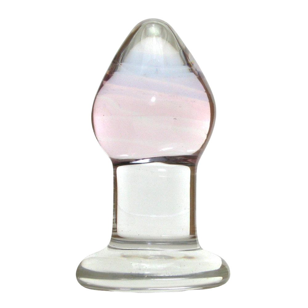 Amethyst Rain Glass Butt Plug