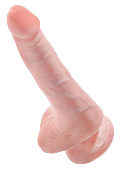 King Cock Dildo with Balls 6"