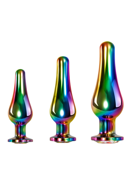 Rainbow Metal Anal Plug Set (3 piece)