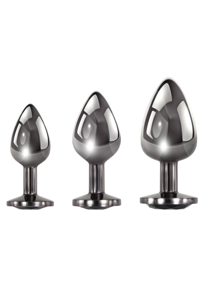 Black Gem Anal Plug Set (3 piece set)