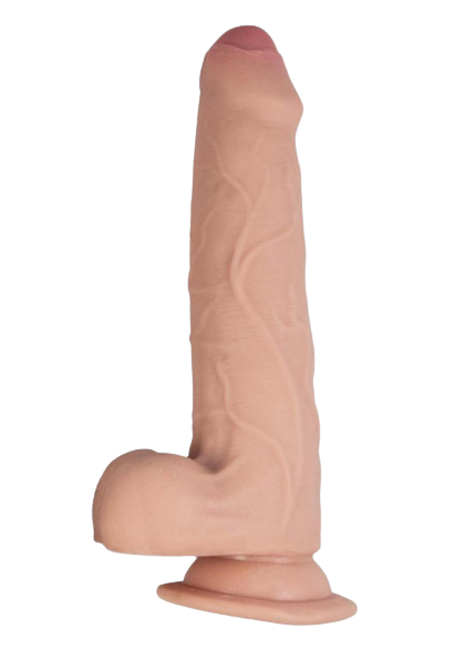 Realcocks Dual Layered Uncut Slider Thick Shaft Dildo 8.5"