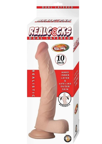 Realcocks Dual Layered Bendable Dildo 10"