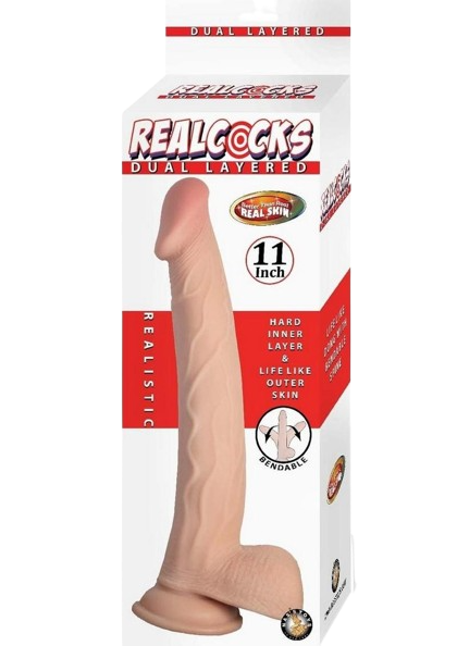 Realcocks Dual Layered Bendable Dildo 11"