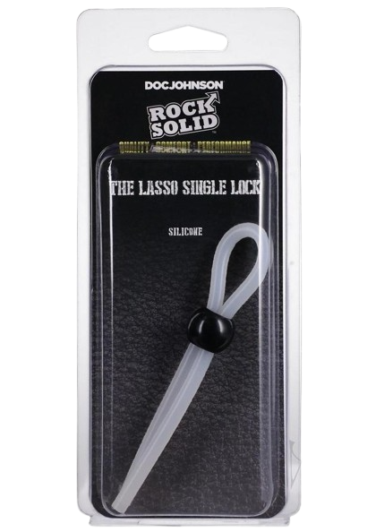 Rock Solid The Lasso Single Lock Adjustable Silicone Cock Ring - White