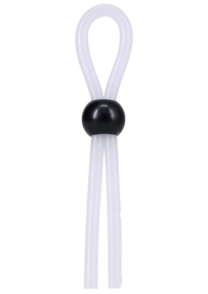 Rock Solid The Lasso Single Lock Adjustable Silicone Cock Ring - White