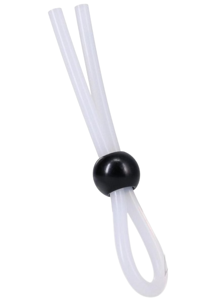 Rock Solid The Lasso Single Lock Adjustable Silicone Cock Ring - White