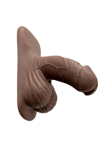 Gender X Silicone Packer Dildo 4" - Chocolate