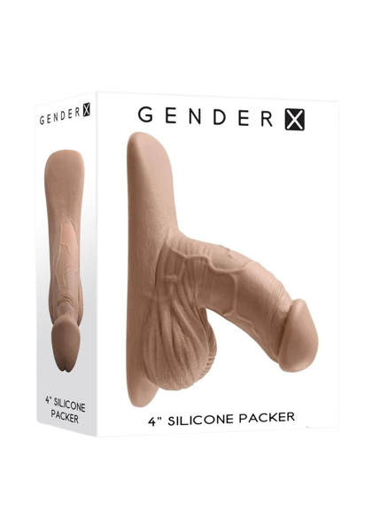Gender X Silicone Packer Dildo 4" - Caramel