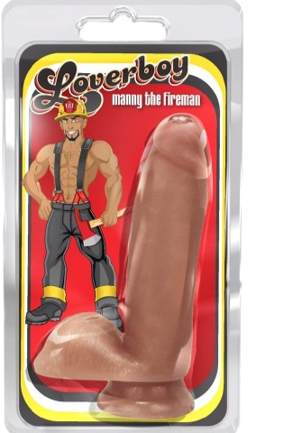 Loverboy Manny The Fireman Dildo with Balls 6.75"