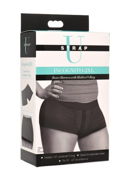 Strap U Incognito Boxer Harness with Hidden O-Ring - 2XL