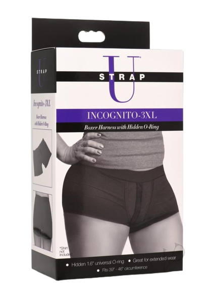 Strap U Incognito Boxer Harness with Hidden O-Ring - 3XL