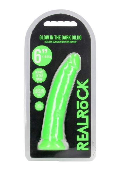 Slim Glow in the Dark Dildo 6"