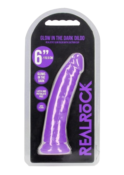 Slim Glow in the Dark Dildo 6"