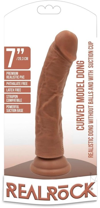 RealRock Curved Realistic Dildo with Suction Cup 7"