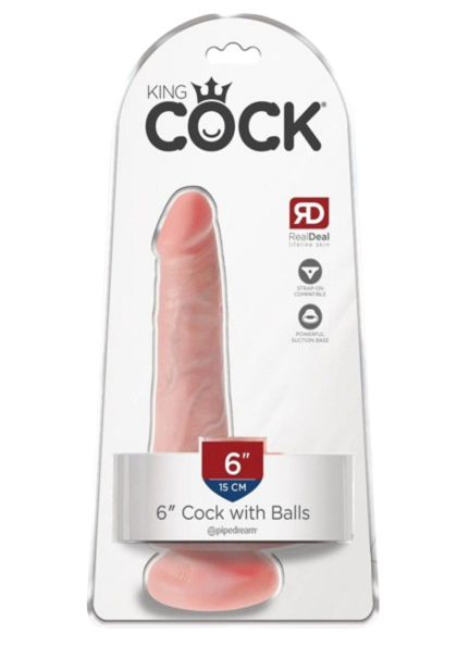 King Cock Dildo with Balls 6"