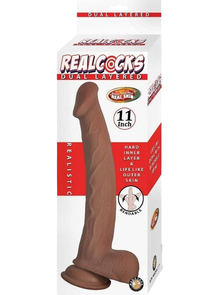 Realcocks Dual Layered Bendable Dildo 11"