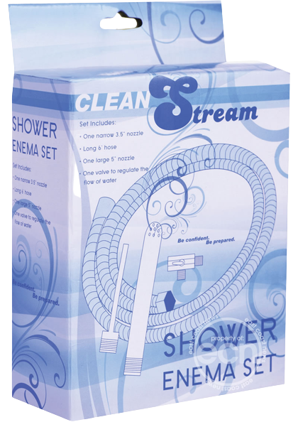 CleanStream Shower Enema Set - Silver