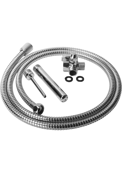 CleanStream Shower Enema Set - Silver