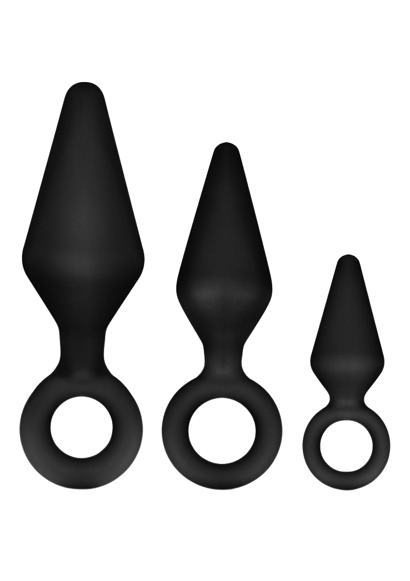 Anal Adventures Platinum Loop Plug Kit (Set of 3)