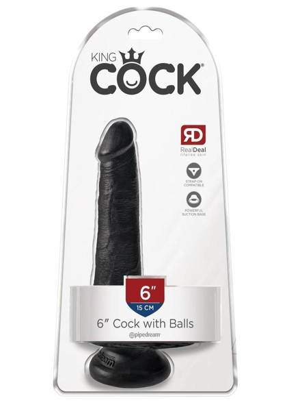 King Cock Dildo with Balls 6"