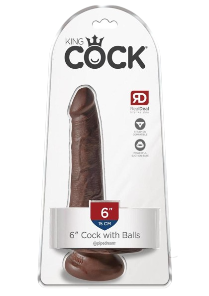 King Cock Dildo with Balls 6"