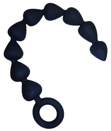 Sex & Mischief Silicone Anal Beads - Black